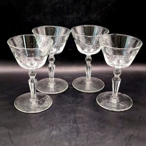 Libbey Rock Sharpe Liquor Cordial / Small Champagne Glass - 4.75" - Set of (4)